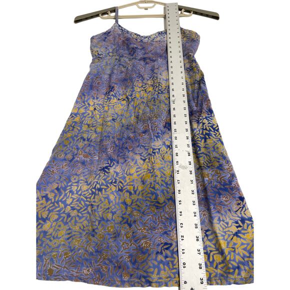 Handmade Babydoll Dress Blue Tan Brown Size L Sleeveless Y2K Fairy HOCO Prom - Picture 4 of 7